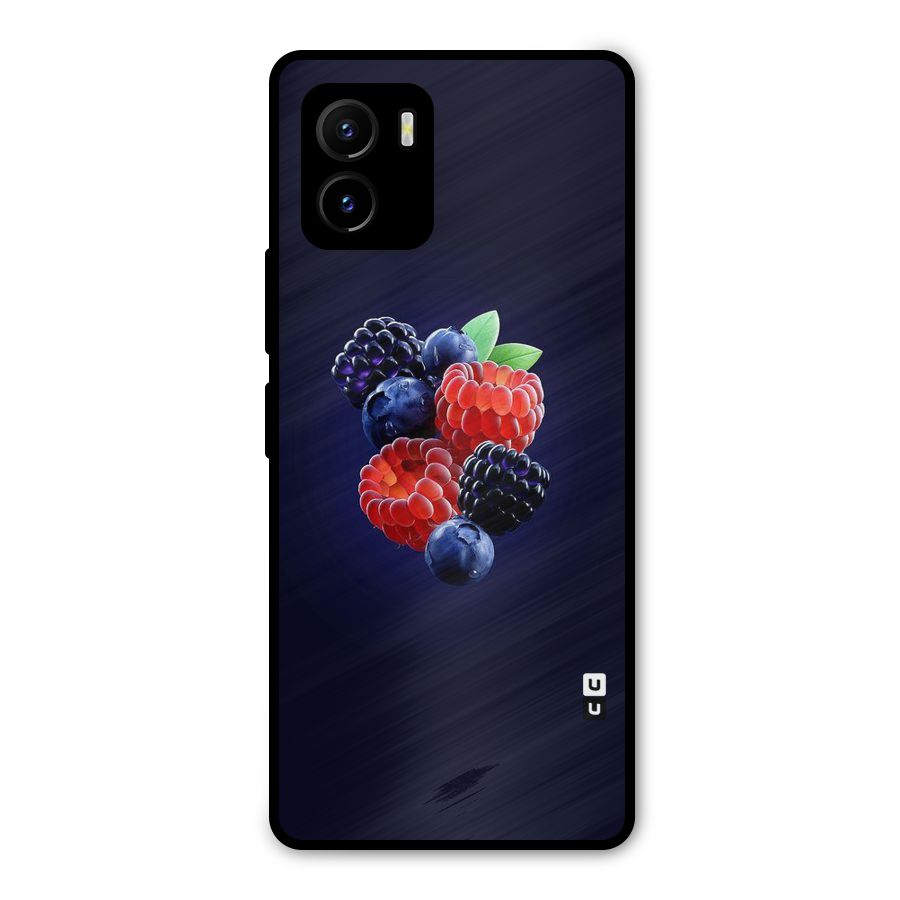Berry Blast Metal Back Case for Vivo Y15s