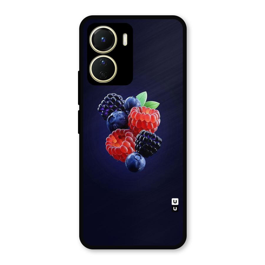 Berry Blast Metal Back Case for Vivo Y16