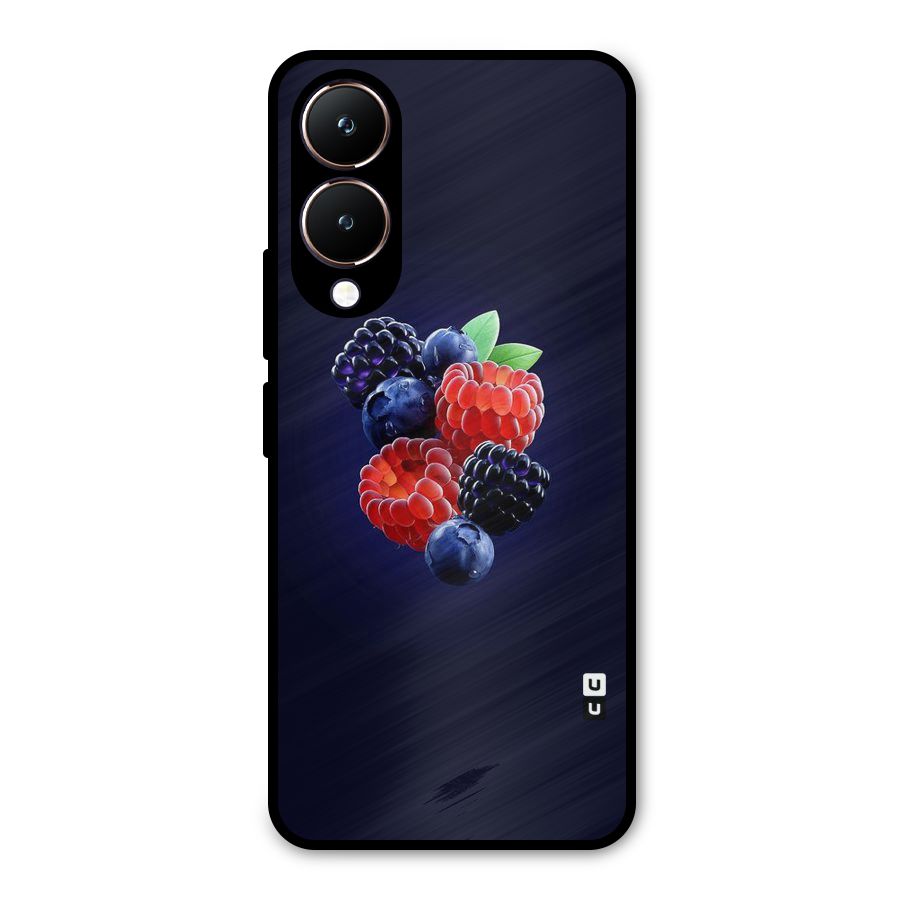 Berry Blast Metal Back Case for Vivo Y28