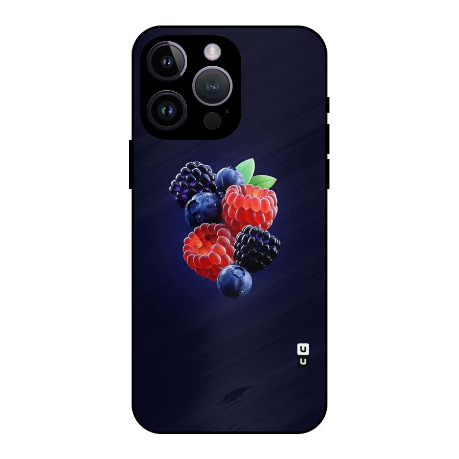 Berry Blast Metal Back Case for iPhone 14 Pro Max