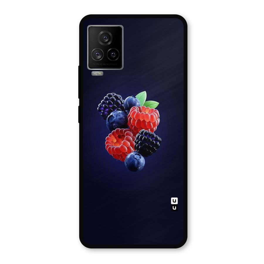 Berry Blast Metal Back Case for iQOO 7 Legend 5G