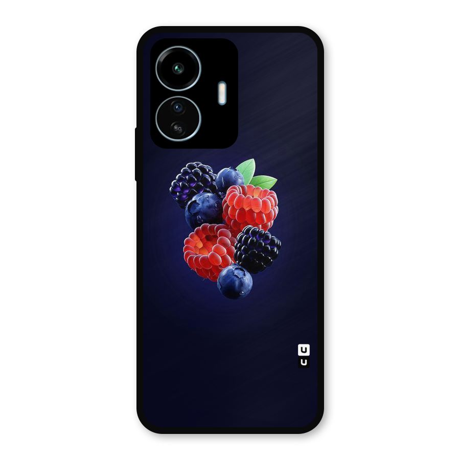 Berry Blast Metal Back Case for vivo iQOO Z6 Lite 5G