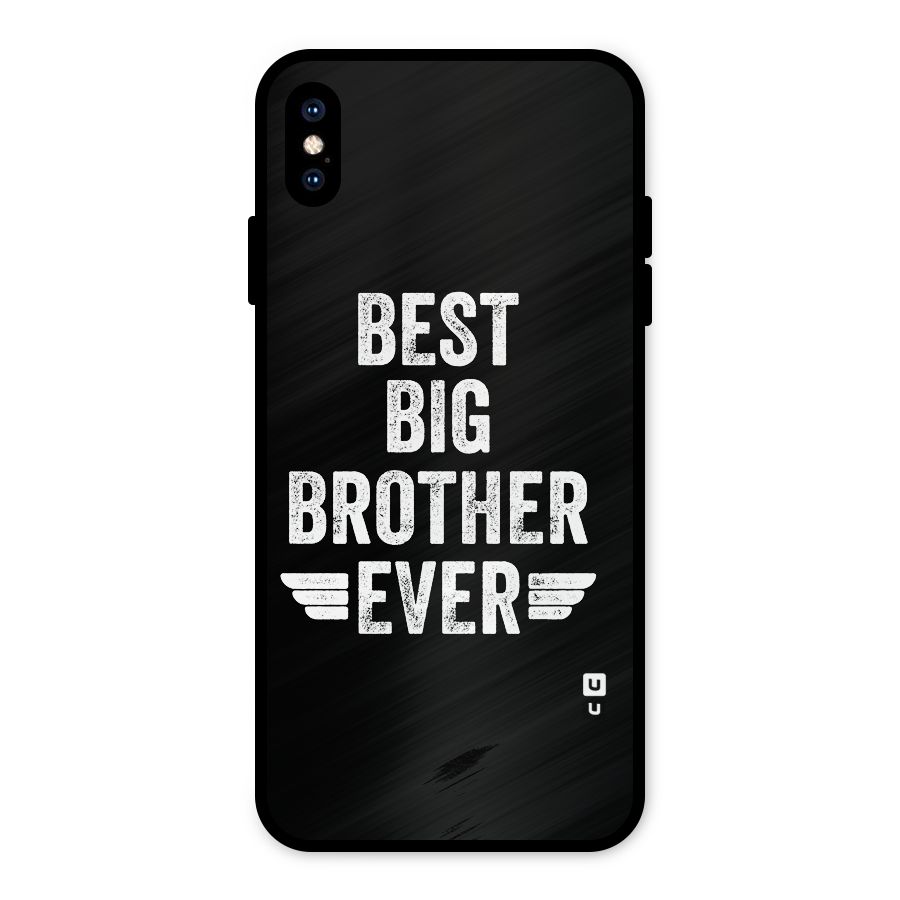 Best Big Brother Ever Metal Back Case for iPhone XS Max