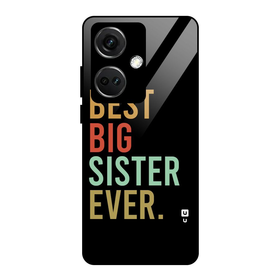 Best Big Sister Ever Glass Back Case for OnePlus Nord CE 3 5G