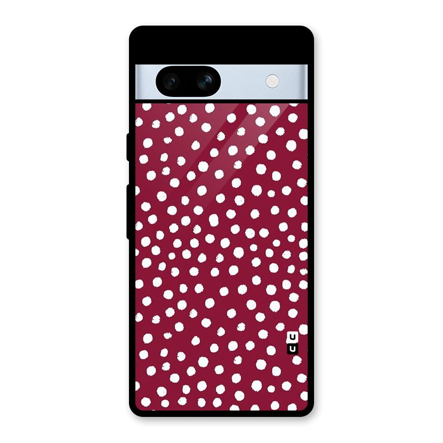 Best Dots Pattern Glass Back Case for Google Pixel 7a
