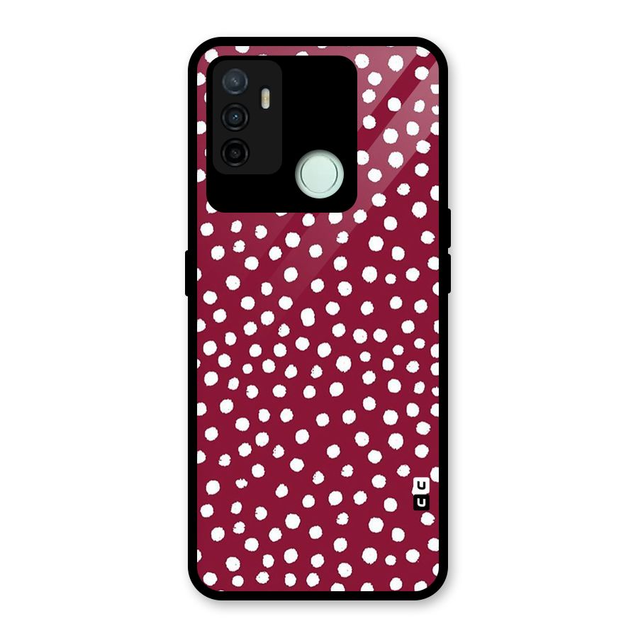 Best Dots Pattern Glass Back Case for Oppo A53