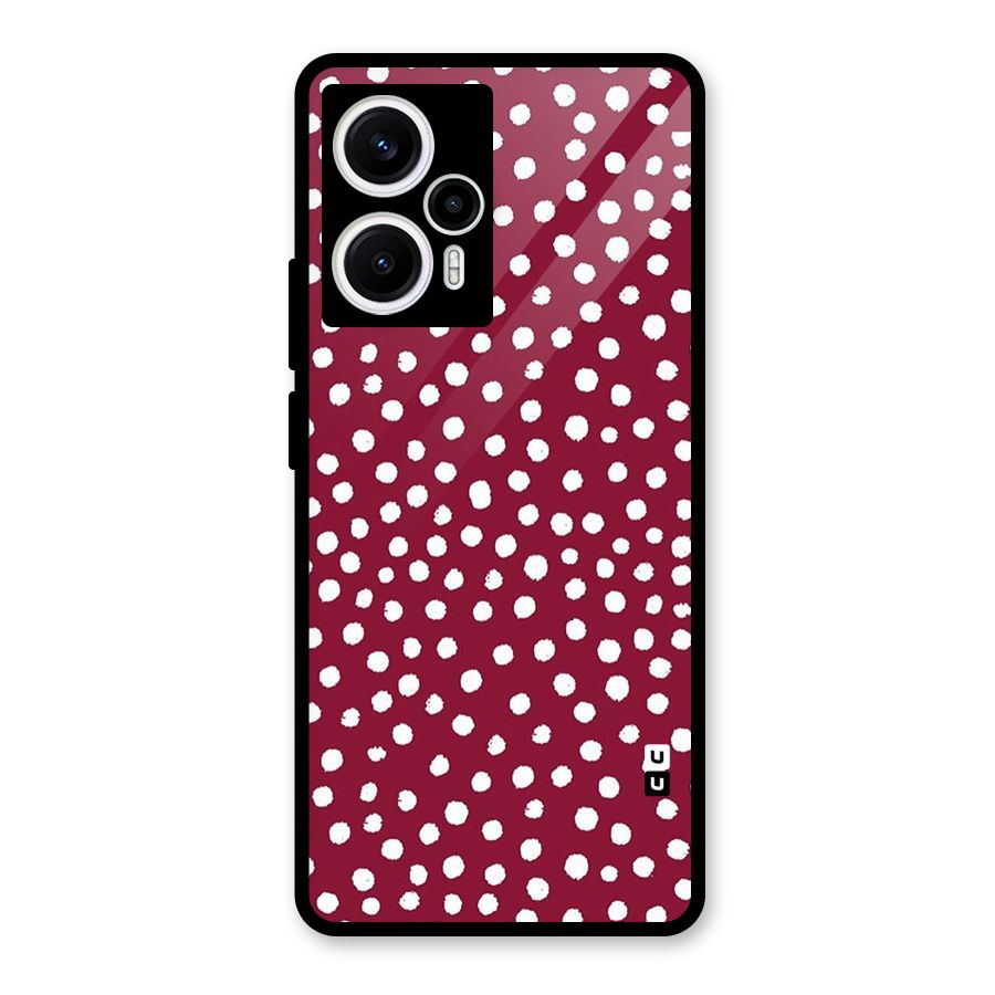 Best Dots Pattern Glass Back Case for Poco F5