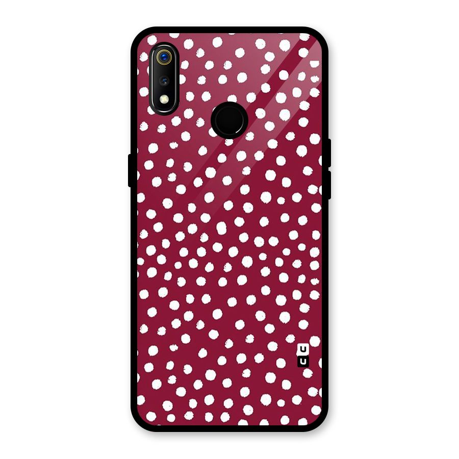 Best Dots Pattern Glass Back Case for Realme 3