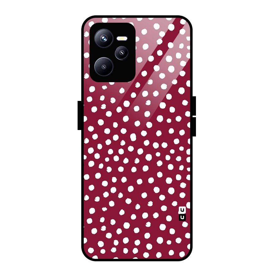 Best Dots Pattern Glass Back Case for Realme C35