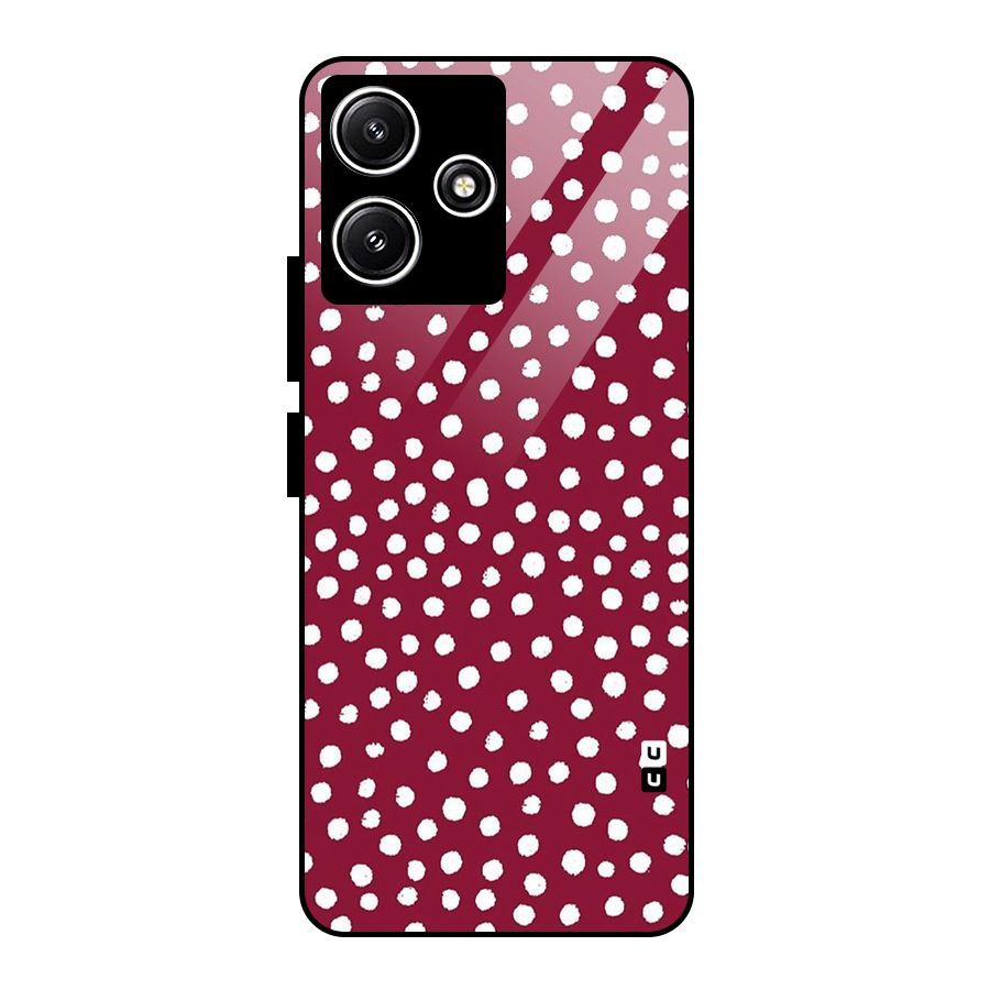 Best Dots Pattern Glass Back Case for Redmi 12 5G