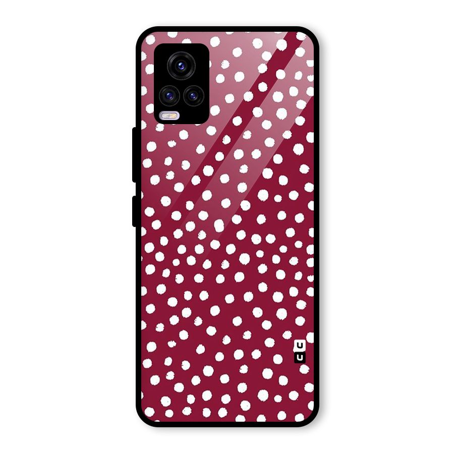 Best Dots Pattern Glass Back Case for Vivo V20 2021