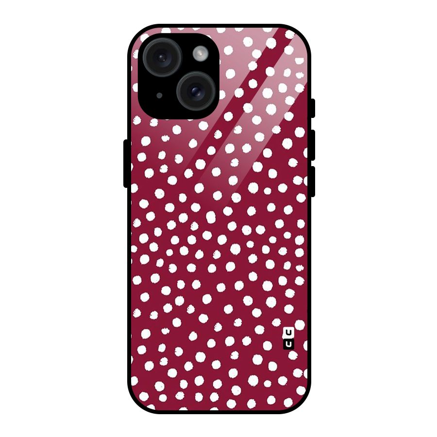 Best Dots Pattern Glass Back Case for iPhone 15
