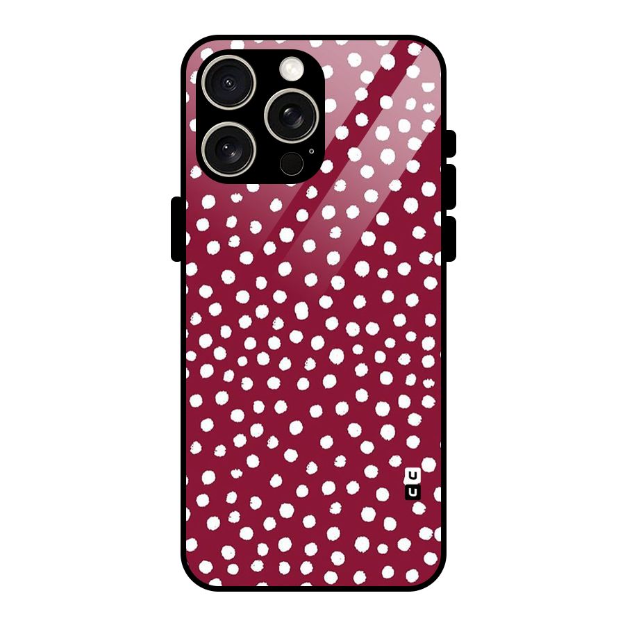 Best Dots Pattern Glass Back Case for iPhone 15 Pro Max