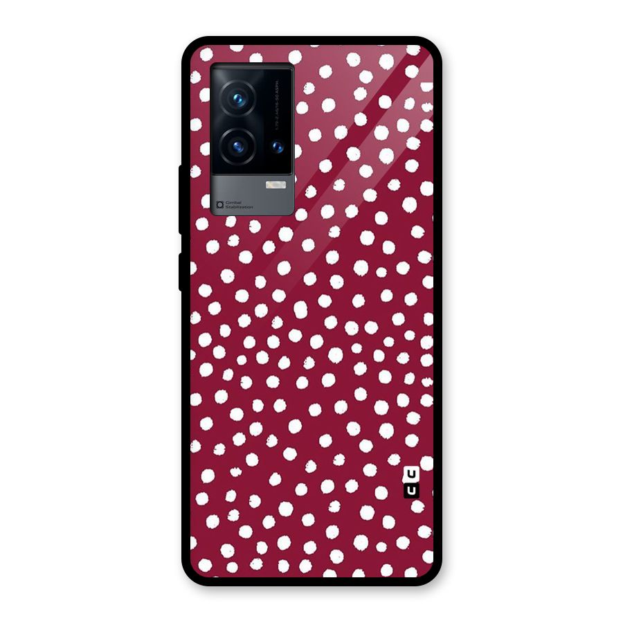 Best Dots Pattern Glass Back Case for iQOO 9 5G
