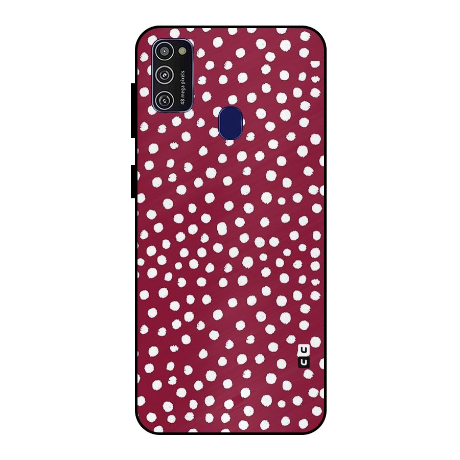 Best Dots Pattern Metal Back Case for Galaxy M21