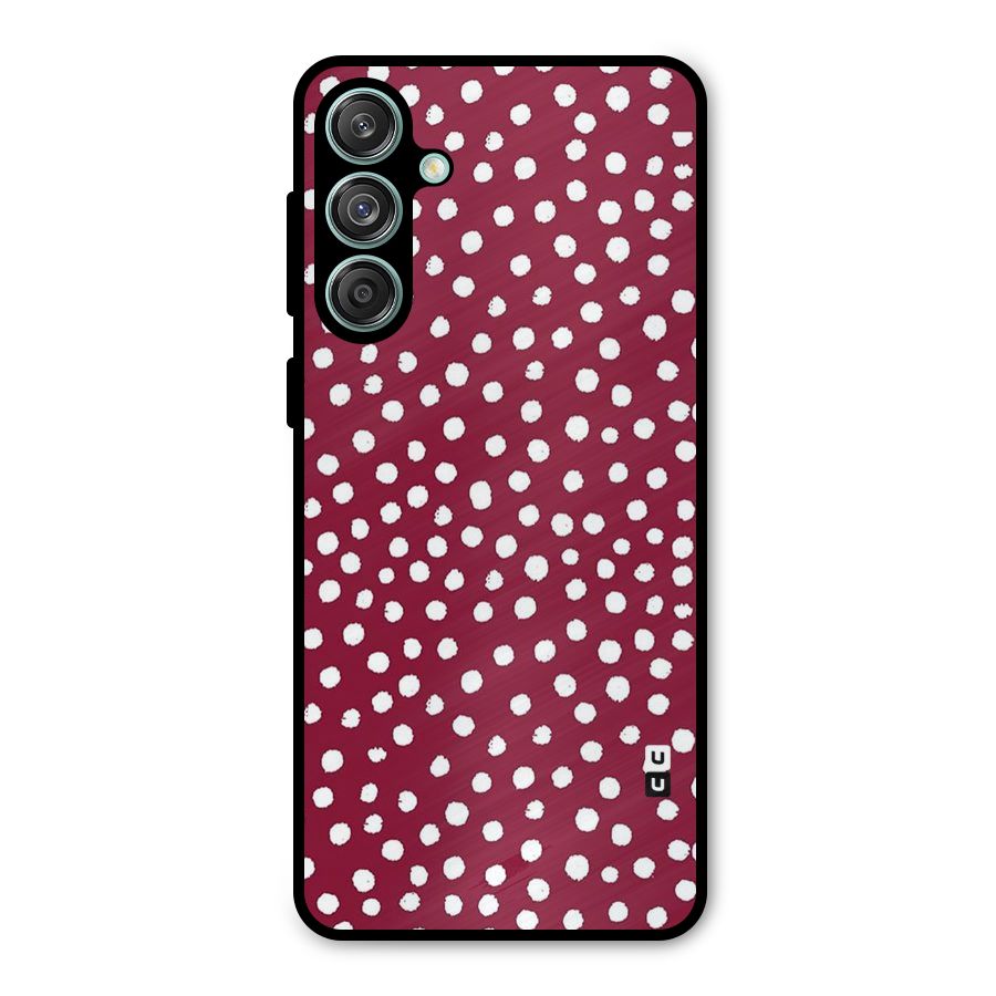 Best Dots Pattern Metal Back Case for Galaxy M55 5G