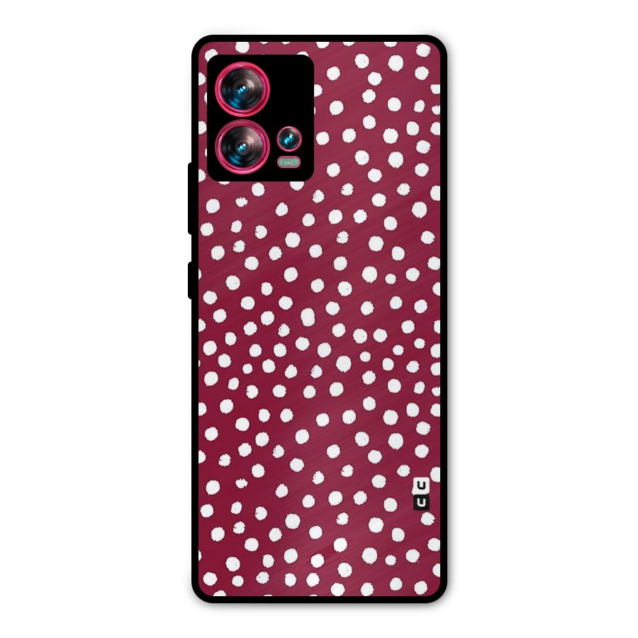 Best Dots Pattern Metal Back Case for Motorola Edge 30 Fusion