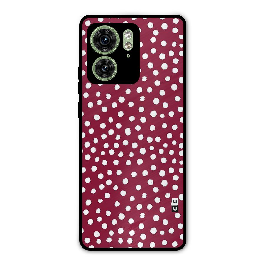 Best Dots Pattern Metal Back Case for Motorola Edge 40 5G