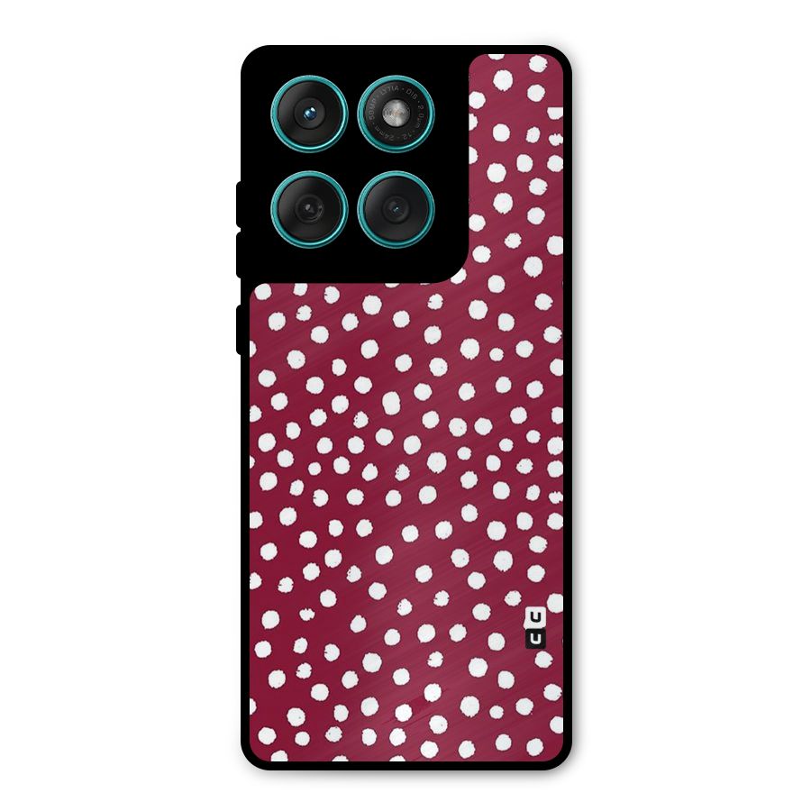Best Dots Pattern Metal Back Case for Motorola Edge 60 Fusion