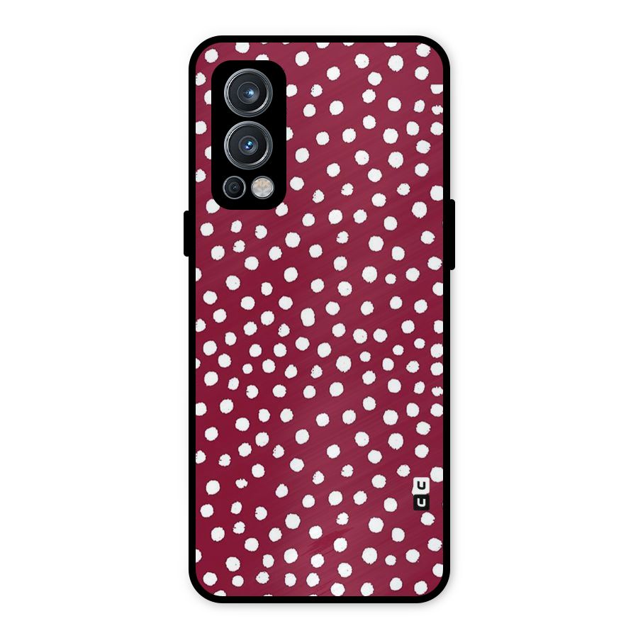 Best Dots Pattern Metal Back Case for OnePlus Nord 2 5G