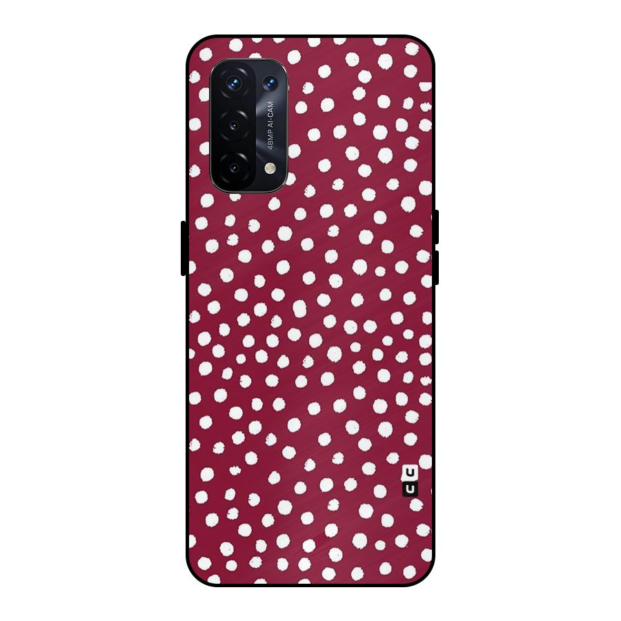 Best Dots Pattern Metal Back Case for Oppo A74 5G