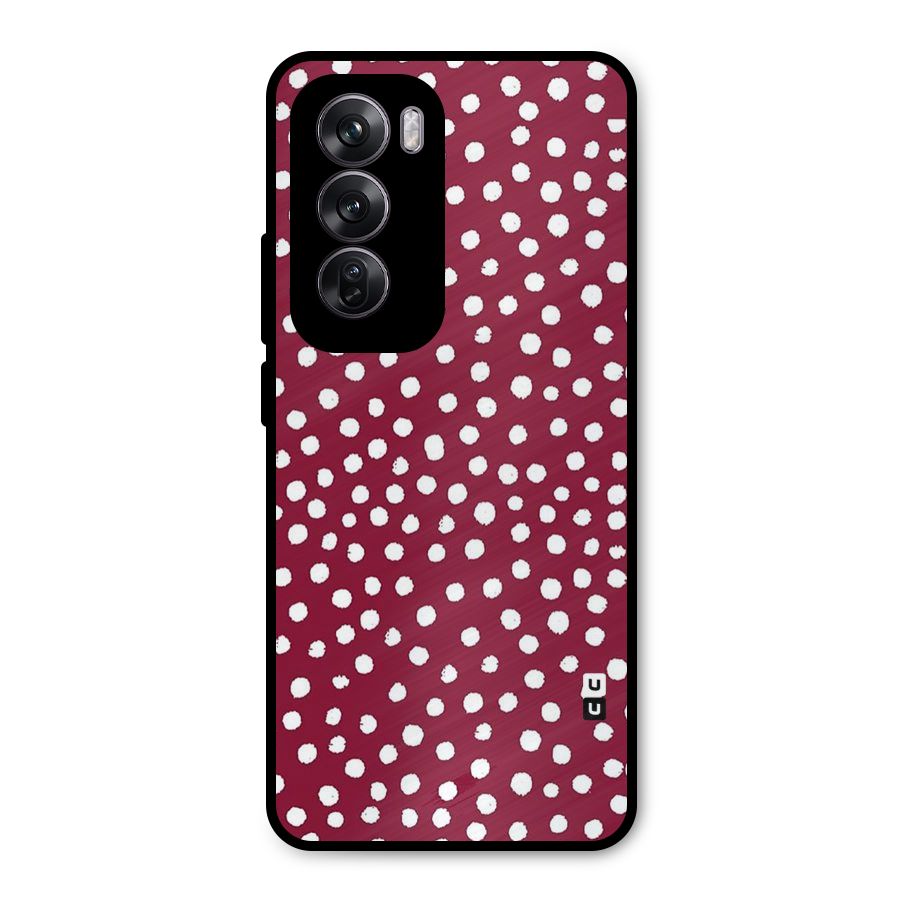 Best Dots Pattern Metal Back Case for Oppo Reno12 Pro