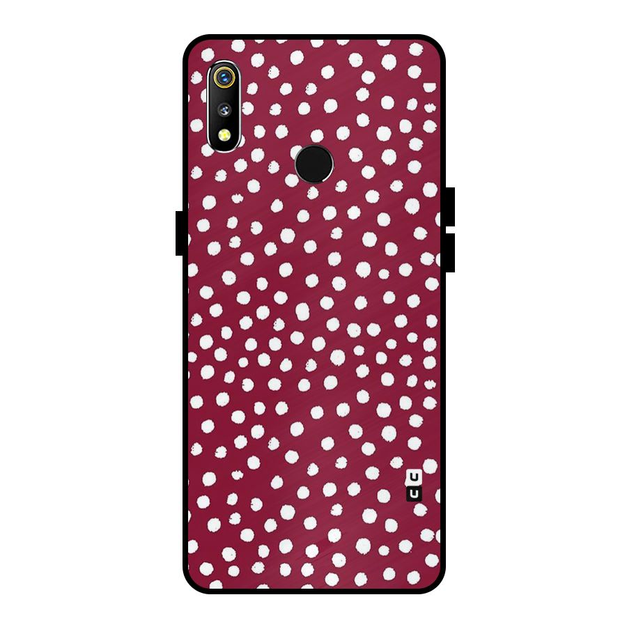 Best Dots Pattern Metal Back Case for Realme 3i