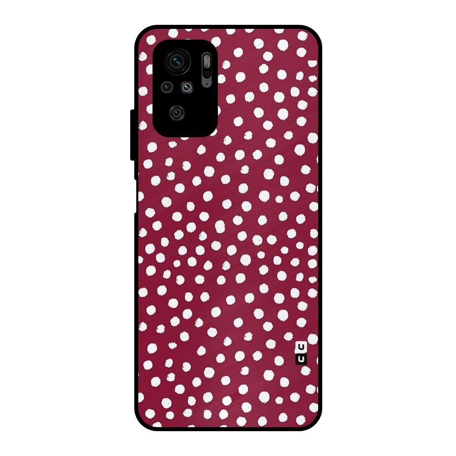 Best Dots Pattern Metal Back Case for Redmi Note 10S