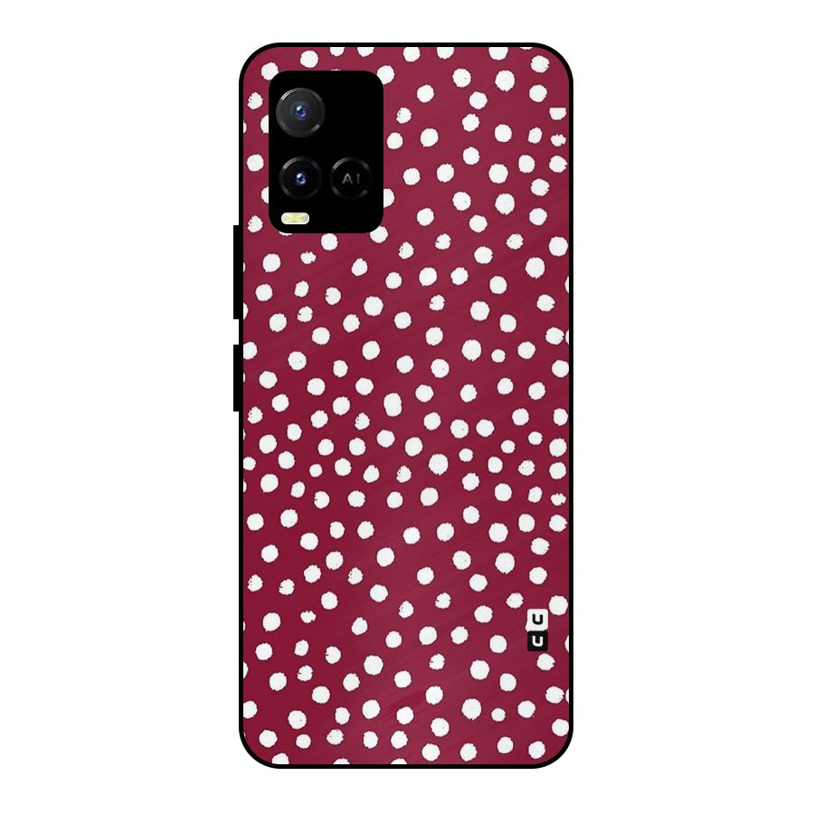Best Dots Pattern Metal Back Case for Vivo Y33s