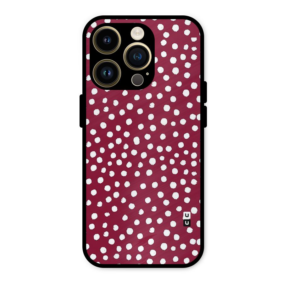 Best Dots Pattern Metal Back Case for iPhone 14 Pro