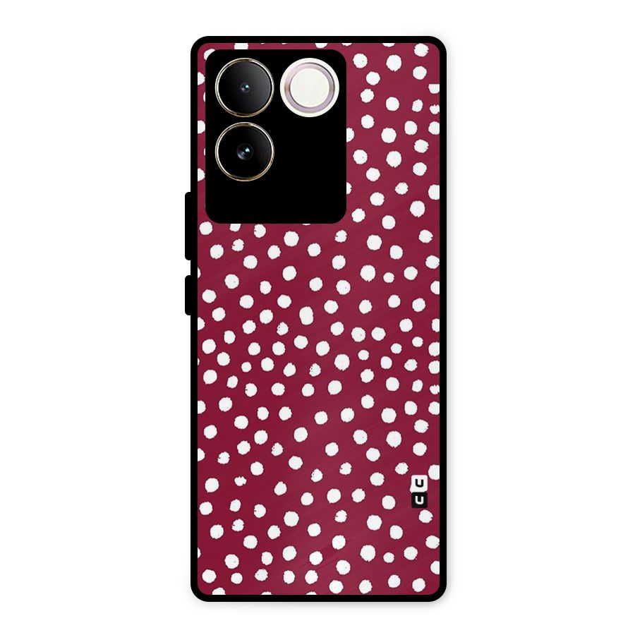 Best Dots Pattern Metal Back Case for iQOO Z7 Pro