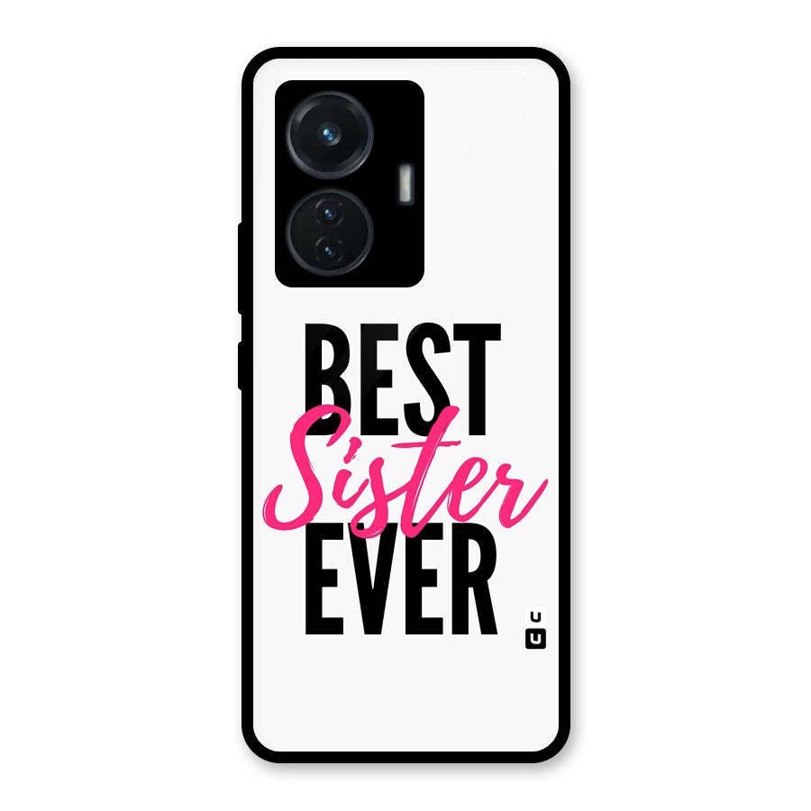 Best Sister Ever Glass Back Case for iQOO Z6 44W
