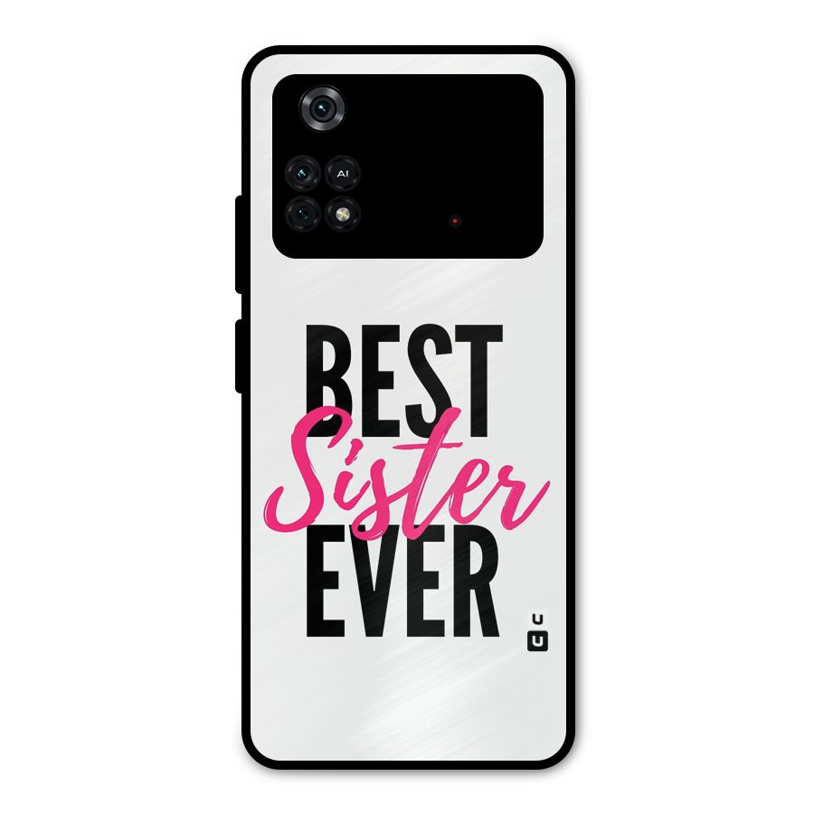 Best Sister Ever Metal Back Case for Poco M4 Pro 4G