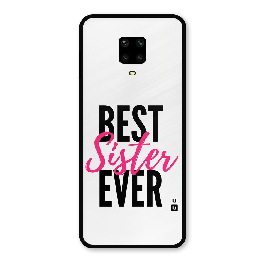 Best Sister Ever Metal Back Case for Redmi Note 9 Pro Max