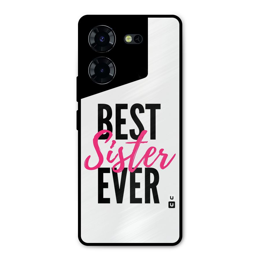 Best Sister Ever Metal Back Case for Tecno Pova 5 Pro 5G