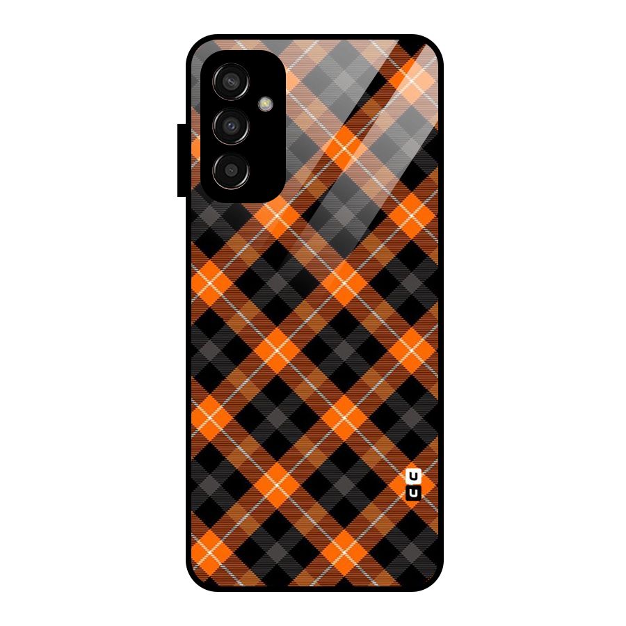 Best Textile Pattern Glass Back Case for Galaxy F13