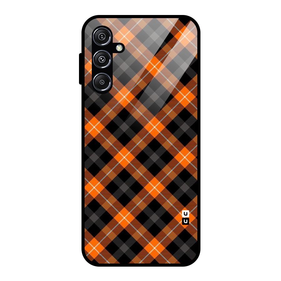 Best Textile Pattern Glass Back Case for Galaxy M34 5G