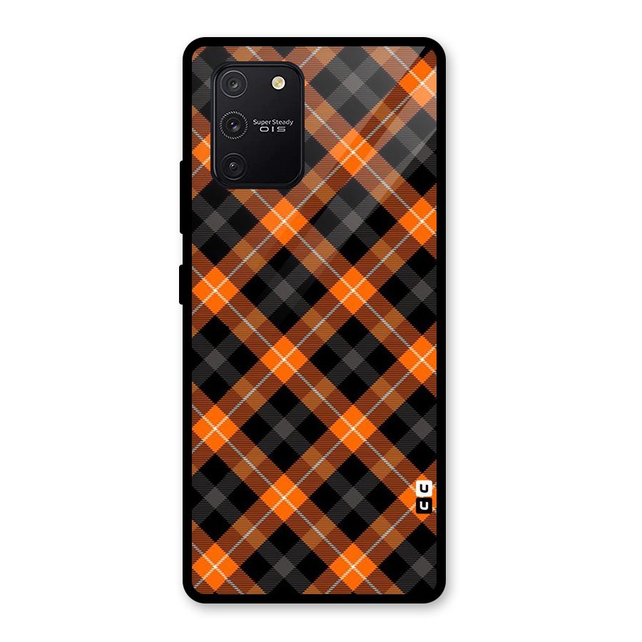 Best Textile Pattern Glass Back Case for Galaxy S10 Lite