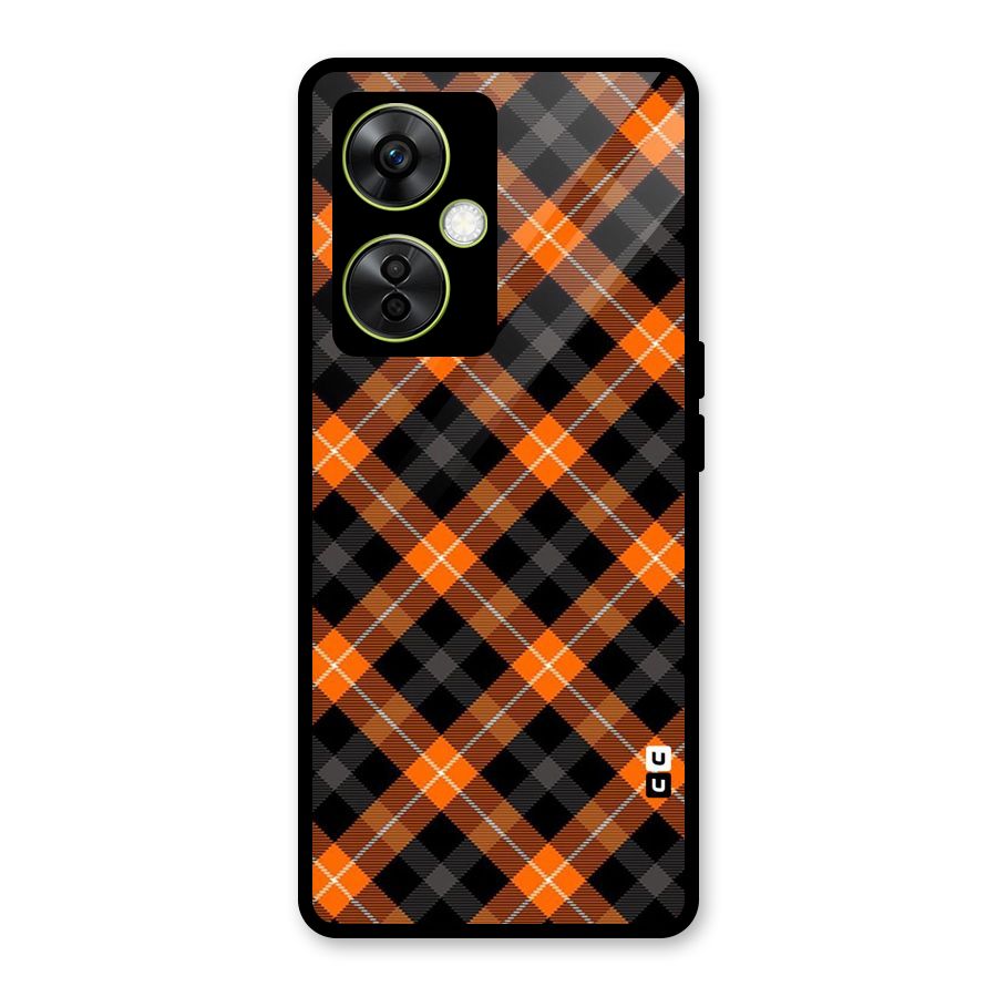Best Textile Pattern Glass Back Case for OnePlus Nord CE 3 Lite