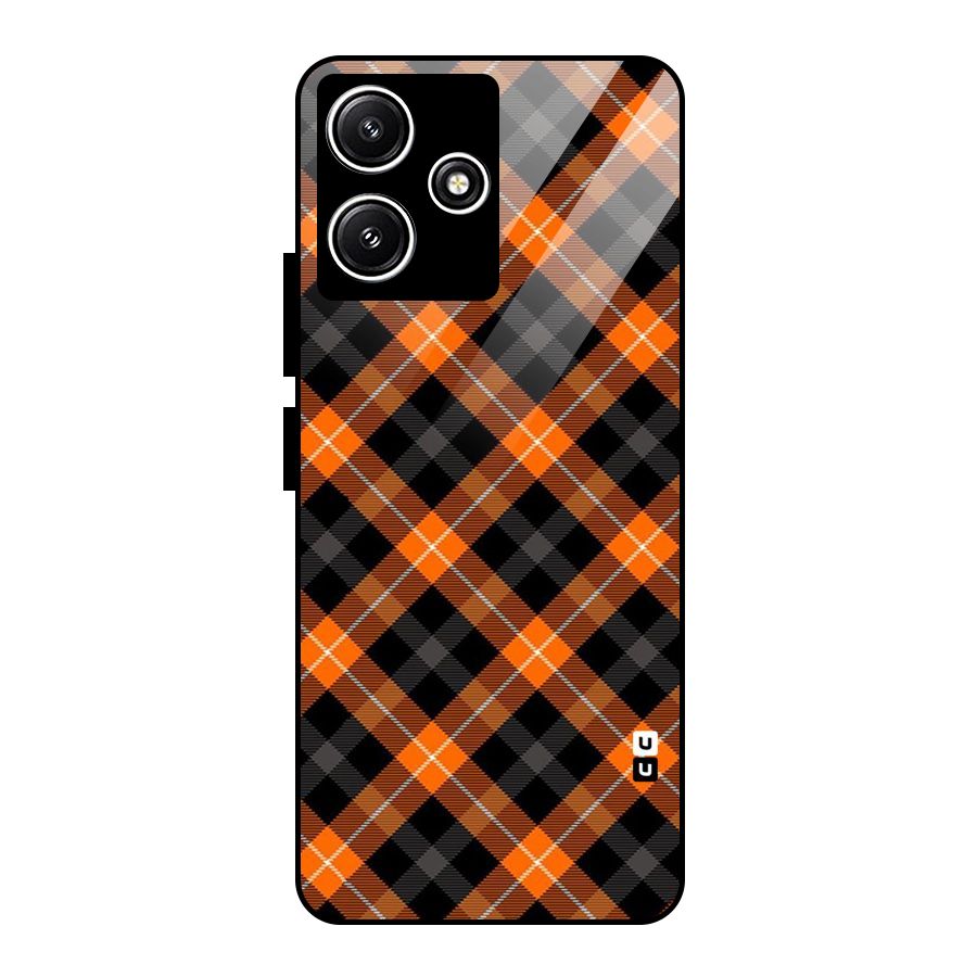 Best Textile Pattern Glass Back Case for Poco M6 Pro