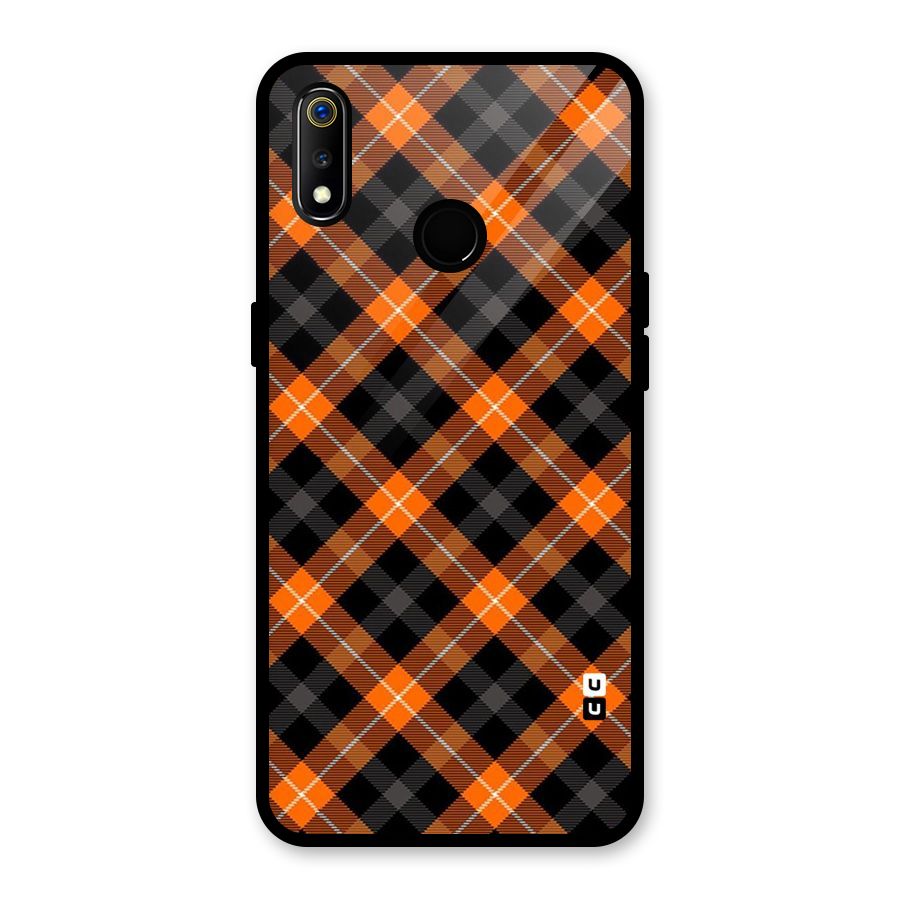 Best Textile Pattern Glass Back Case for Realme 3i