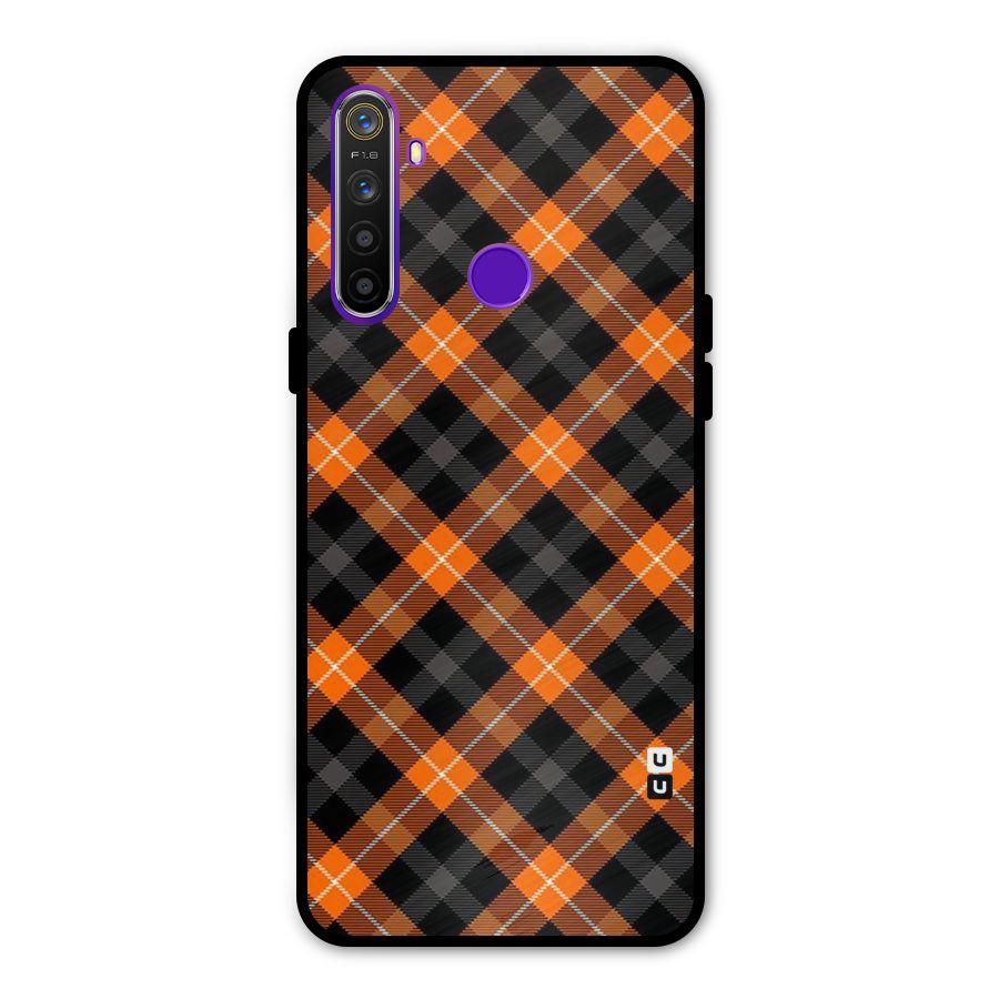 Best Textile Pattern Glass Back Case for Realme 5s