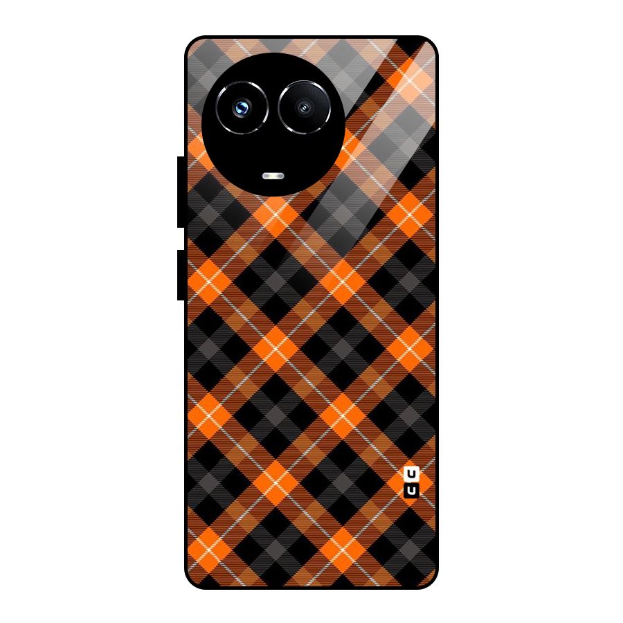 Best Textile Pattern Glass Back Case for Realme Narzo 60X