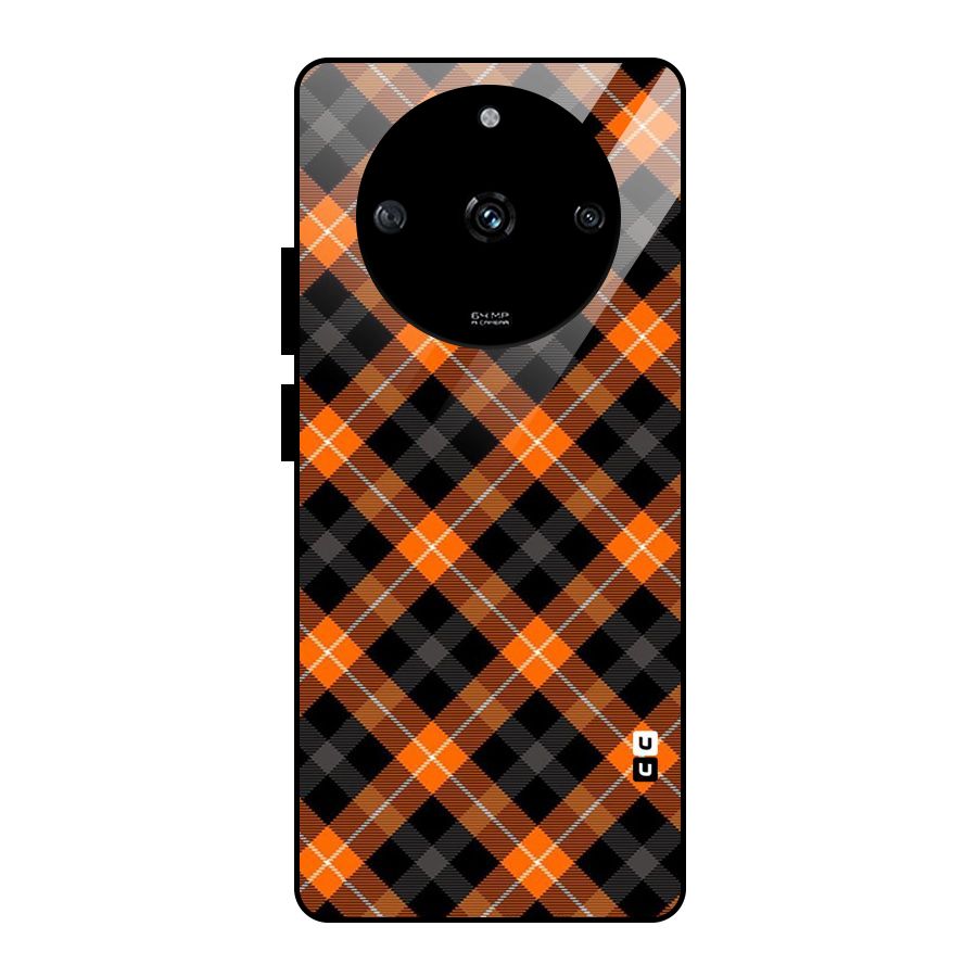 Best Textile Pattern Glass Back Case for Realme Narzo 60 5G