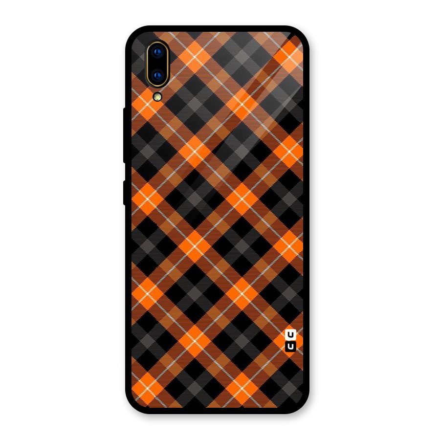 Best Textile Pattern Glass Back Case for Vivo V11 Pro