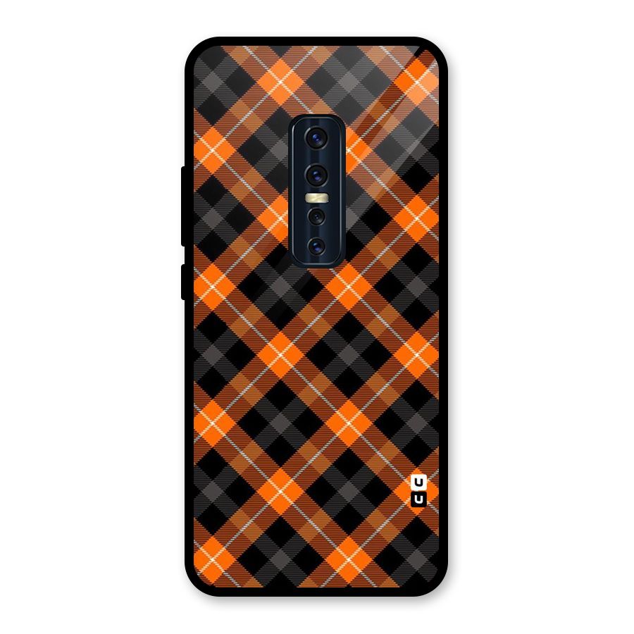 Best Textile Pattern Glass Back Case for Vivo V17 Pro