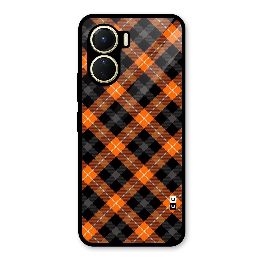 Best Textile Pattern Glass Back Case for Vivo Y16