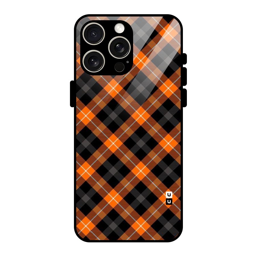 Best Textile Pattern Glass Back Case for iPhone 15 Pro Max
