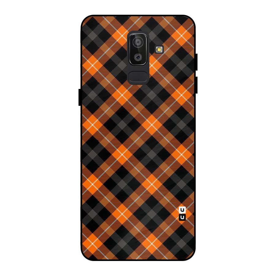Best Textile Pattern Metal Back Case for Galaxy J8