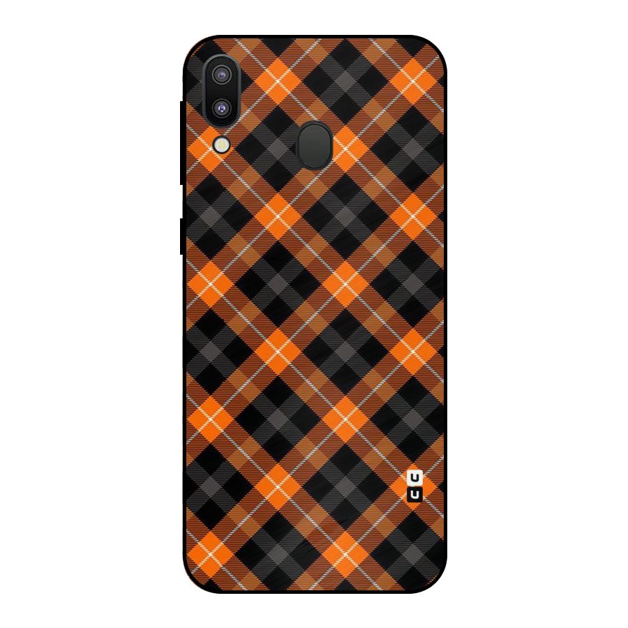 Best Textile Pattern Metal Back Case for Galaxy M20